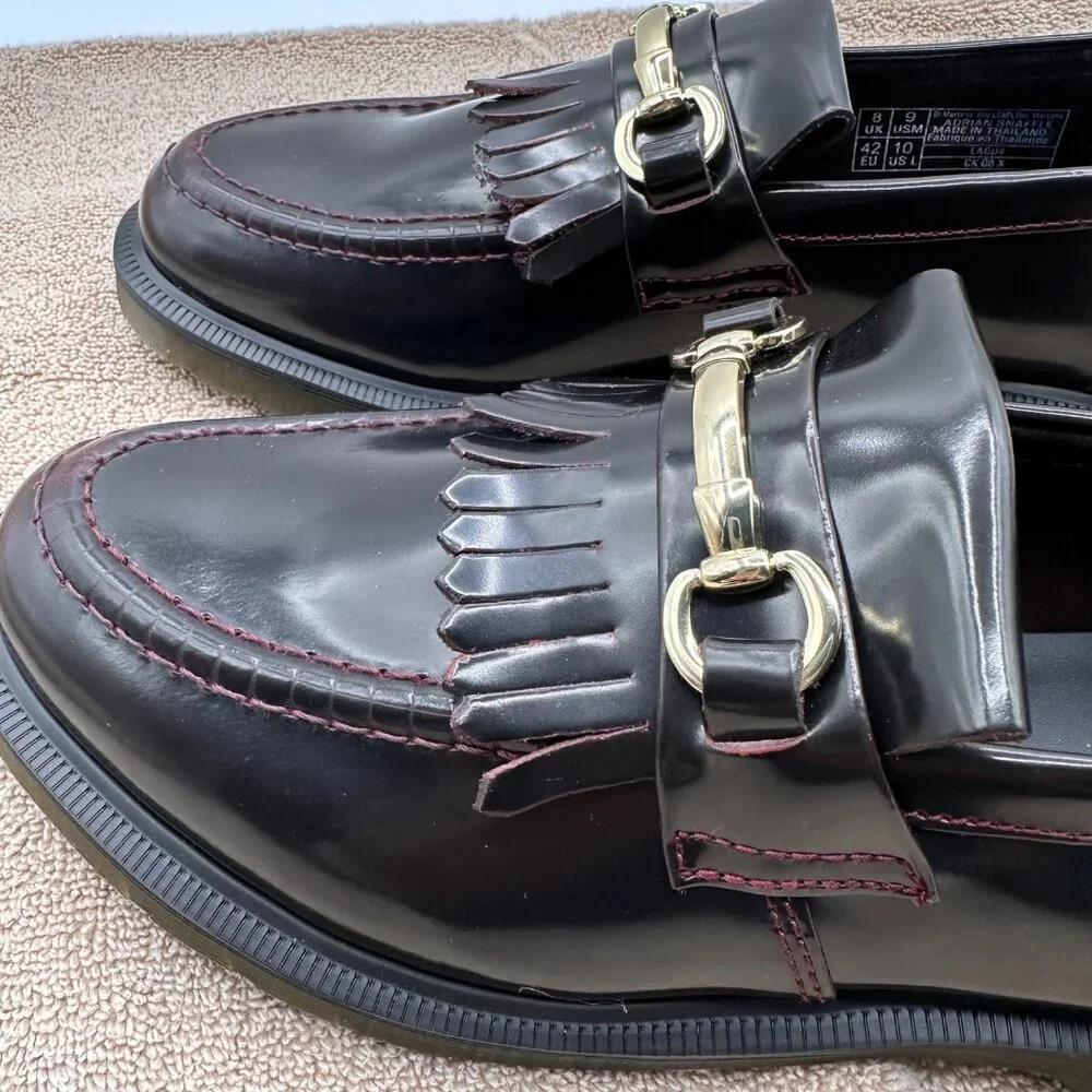 Dr Martens Unisex M 9/10 Adrian Snaffle Smooth Leather Kiltie Casual Loafers
